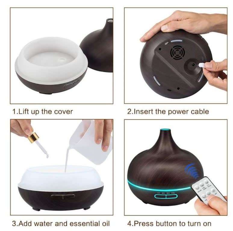 Aroma Diffuser 500ml with 3 essential oils