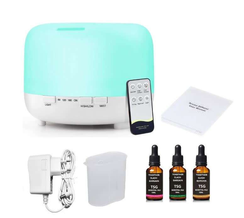 Aroma Diffuser 500ml with 3 essential oils