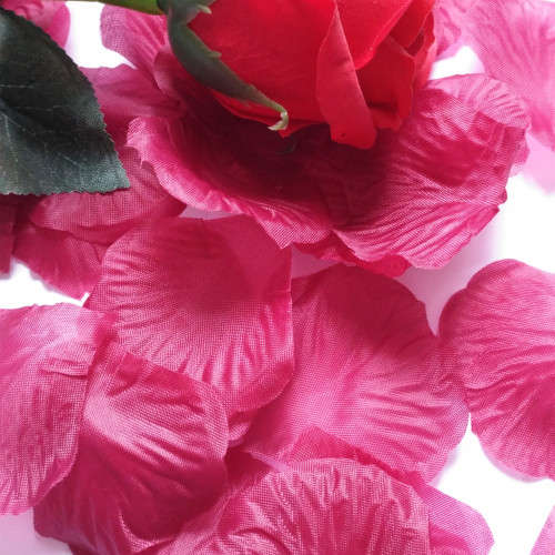 400 Pcs Wine Red Artificial Fabric Rose Petals For Wedding Proposal Party