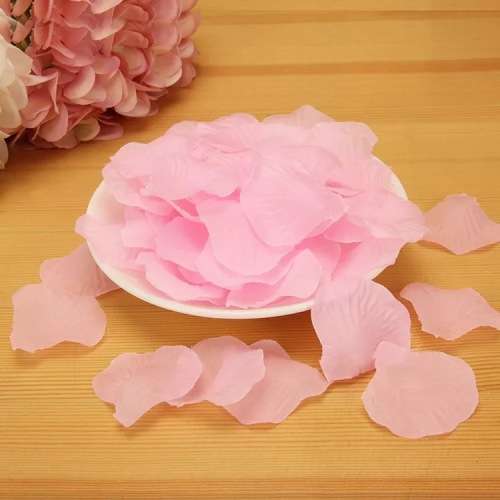 400 Pcs Pink Artificial Fabric Rose Petals For Wedding Proposal Party