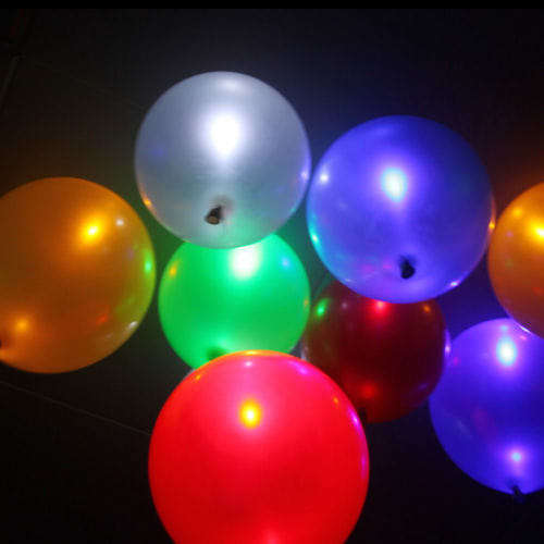 10 pcs LED Mix Colors Wedding Light Up Balloons Decoration Party