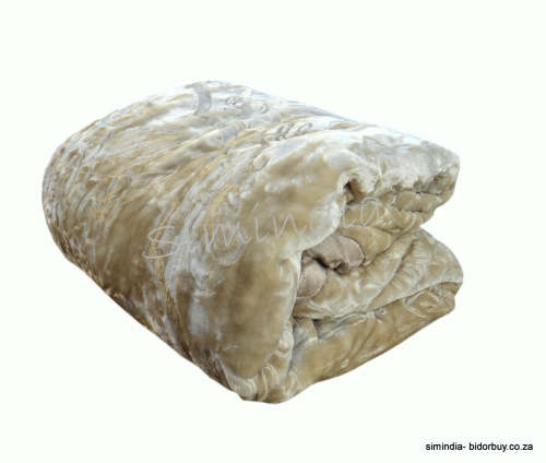 New Arrivals Super Soft 3 PLY Heavy Quality Mink & Embossed Blanket CAMEL Color