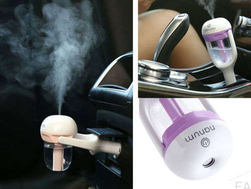 Car Air Humidifer Mist Diffuser Steam Essential Oil Ultrasonic Aroma Purifier