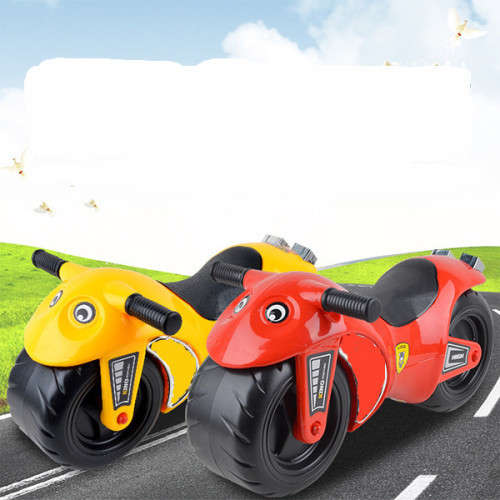 Children 's Toy Car Fitness Walker Car Cool Car Motorcycle Scooter Can Sit Can Ride - RED OR BLUE