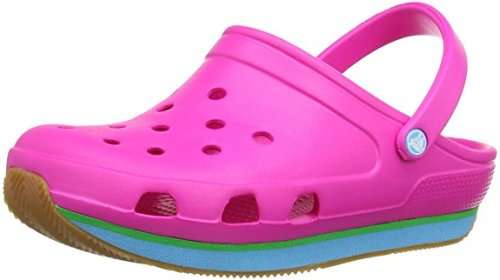 Original CROCS - Croc Retro Clog Kids - Size C12/13 - Neon Magenta & Electric Blue