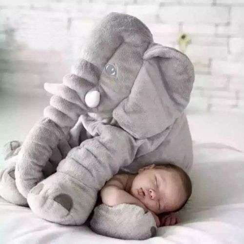 Stuffed Elephant Toy / Pillow for Baby - Choose from Grey or Pink