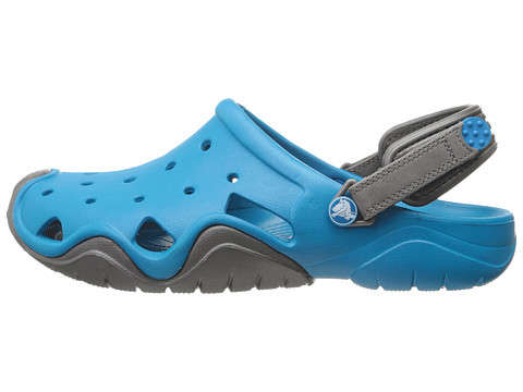 Original CROCS Mens Swiftwater Clog - Roomy Fit - UK Men 8 - Color Ultramarine/Graphite