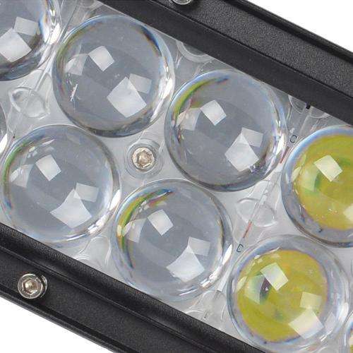72W 4D Optical Lens LED Work Light Bar Flood Lamp Offroad Truck Mining Driving