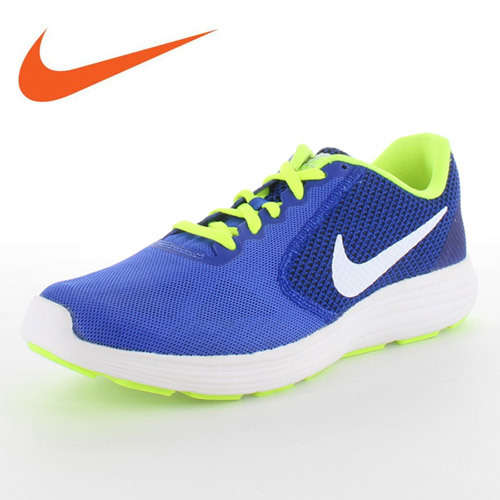 Original Mens NIKE Revolution 3 Blue Volt Running Shoes 819300-403 - UK Size 10