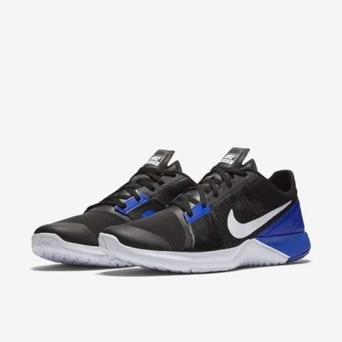 Original Mens NIKE Black And Blue FS Lite Trainer 3 Training Shoes - 807113-005 UK Size 8.5