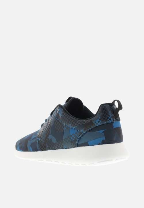 Original Mens NIKE Roshe ONE PRINT - 655206 404 -  Blk / Sqdrn Blue / Obsidian
