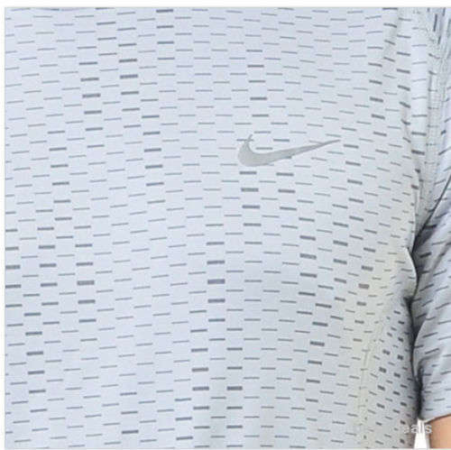 Original Mens Nike Dri-FIT Miler Fuse Running Shirt - Wolf Grey 717803-012 - Size Extra Large
