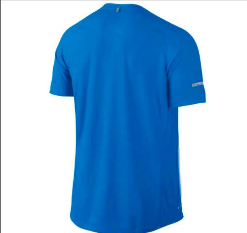Original Mens Nike Dry Miler Short Sleeve DRI FIT Running Shirt Red 717405-658 - Size XL