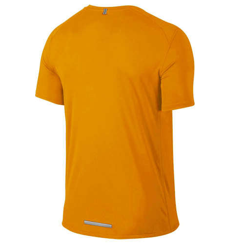 Original Mens Nike Dry Miler Short Sleeve DRI FIT Running Shirt Orange 683527 868 - Size Large