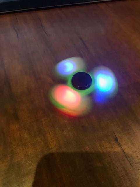 Hand Spinner Toy With LED to Reduce Stress gain Focus and Kills Boredom - Green Color