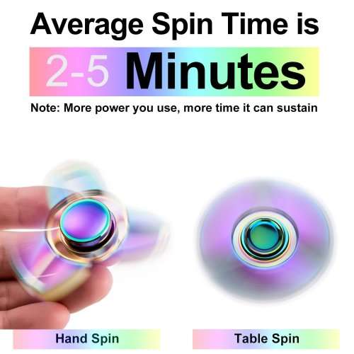 Fidget Spinner Toy Ultra Durable Stainless Steel Bearing High Speed Rainbow High Quality