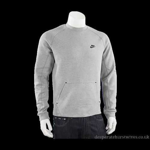 Original Mens Nike TECH FLEECE CREW 545163 066 Size Extra Large