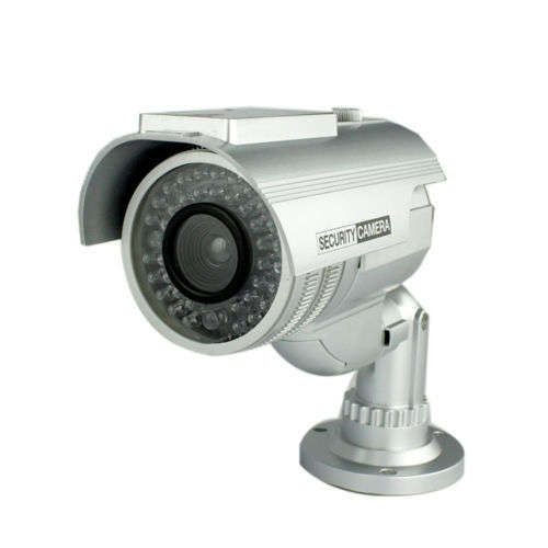 Street Wise Realistic Looking Dummy Surveillance Camera & Mounting Kit Silver