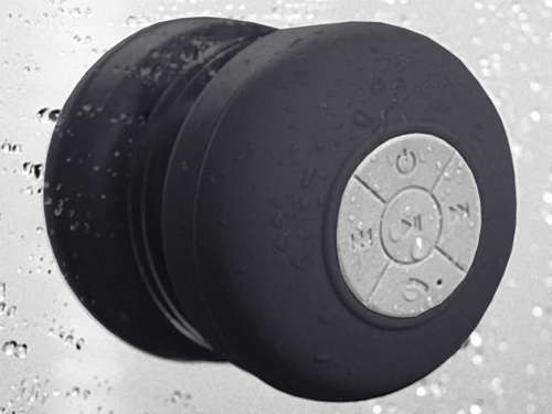 Waterproof Bluetooth Shower Speaker & Hands Free Speakerphone -  Assorted colors (white/black)