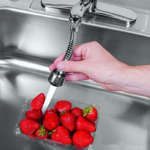 Turbo 360 Flex Faucet Sprayer Flexible Double Swivel Attachment Sprayer Spout