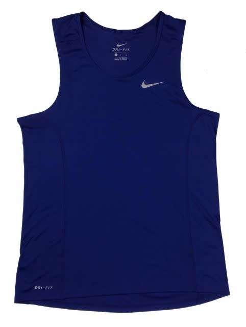Original Mens Nike Dri Fit Miler Running Singlet Tank Top BLUE 872014 455 Size Extra Large