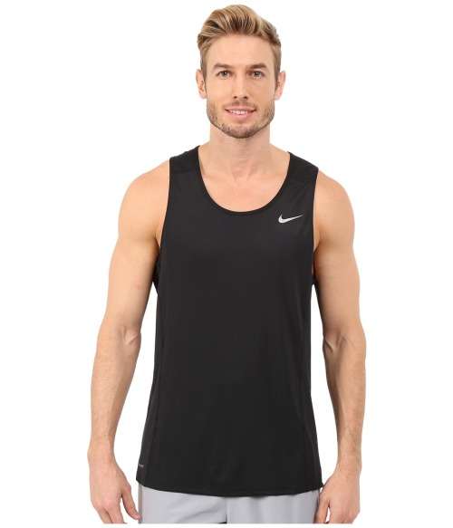 Black Friday -Original Mens Nike Dri Fit Miler Running Singlet Top BLACK 872014 010 Size Extra Large