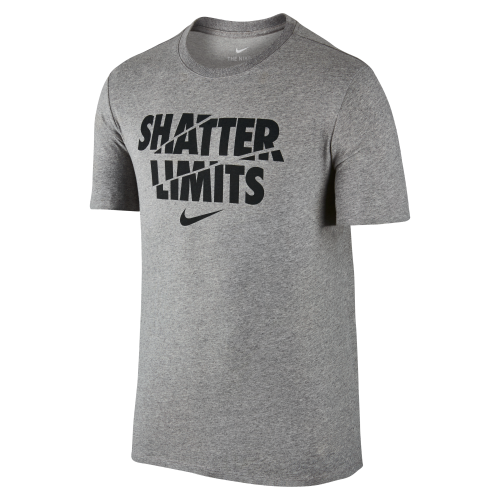 Original Mens NIKE DRY Short Sleeve Training "Shatter Limits" Graphic T-Shirt 853702 063 - Size XL