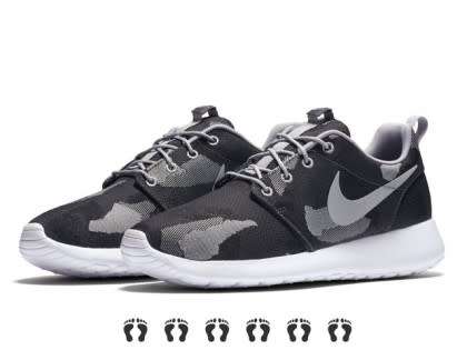 Original Women's NIKE ROSHE ONE JCRD PRINT 845009 001 UK Size 6 (SA 6)  Dark Gray