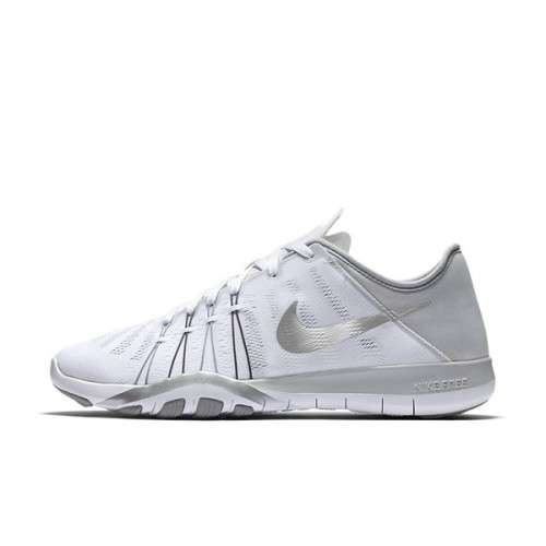Original Women's NIKE Free TR 6 White/Metallic Silver 833413 100 UK Size 4.5 (SA 4.5)