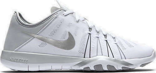 Original Women's NIKE Free TR 6 White/Metallic Silver 833413 100 UK Size 4.5 (SA 4.5)