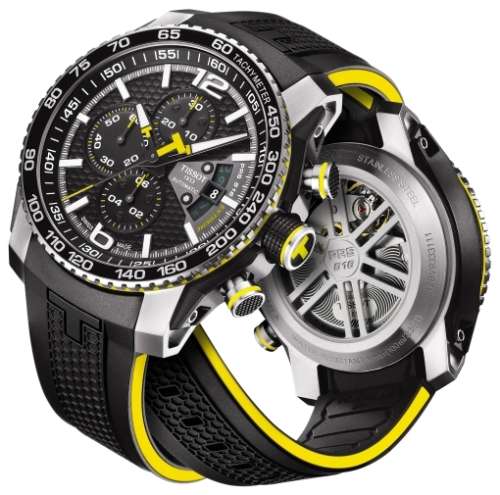 Tissot Men's PRS 516 Stainless Steel Automatic Watch with Black Rubber Band