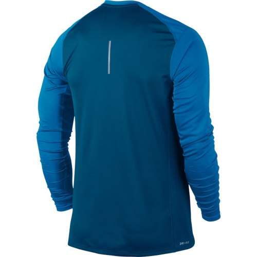 Original Mens Nike Dry Miler Long sleeved Running Top light photo blue 833593 435 Size Medium