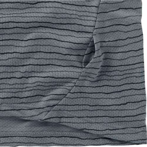 Original Mens Nike Dri-FIT Cool Tailwind Striped Short Sleeve Running Cool Grey 724809 065 Size L