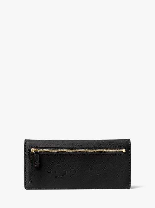 Original Brand New MICHAEL KORS Jet Set Travel Flat Saffiano Leather Wallet Choose from Tan or Black