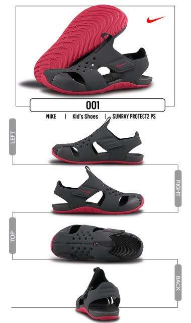 Original Nike Sunray Protect 2 PS Children's sandals 943828 001 Size UK 13.5