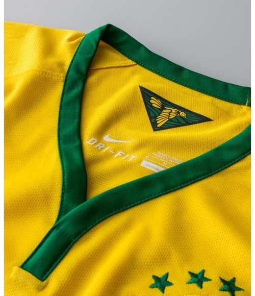 Original Mens Nike Brazil World Cup 2014 Football Jersey Home 575280 703 Size XXL