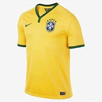 Original Mens Nike Brazil World Cup 2014 Football Jersey Home 575280 703 Size XXL