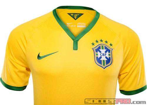 Original Mens Nike Brazil World Cup 2014 Football Jersey Home 575280 703 Size XXL