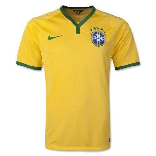 Original Mens Nike Brazil World Cup 2014 Football Jersey Home 575280 703 Size XXL