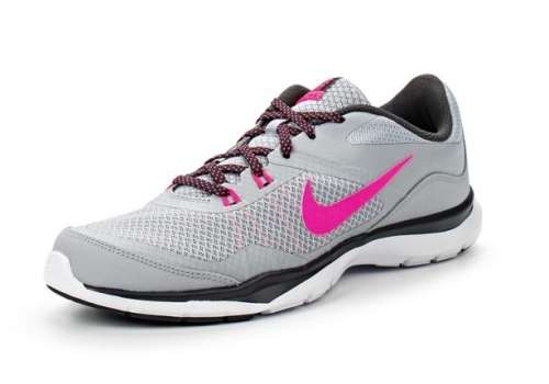 Original Women's NIKE Flex Trainer 5 Training Shoe Wolf Grey/Hyper Pink 724858 017 UK Size 5 (SA 5)