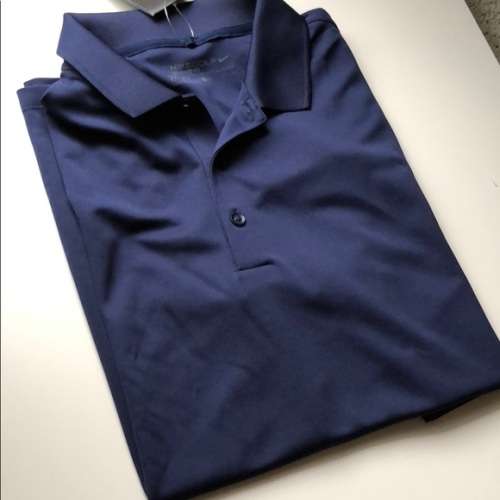 Original Mens Nike Golf Victory Solid Polo College Navy/White 725518 419 Size Medium