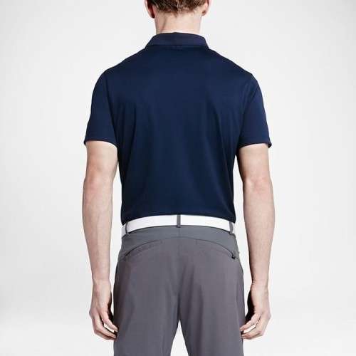Original Mens Nike Golf Victory Solid Polo College Navy/White 725518 419 Size Medium