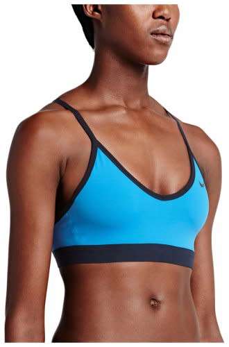 Original Womens NIKE Indy Pro Clothing Blue Light Photo /Obsidian Size Medium