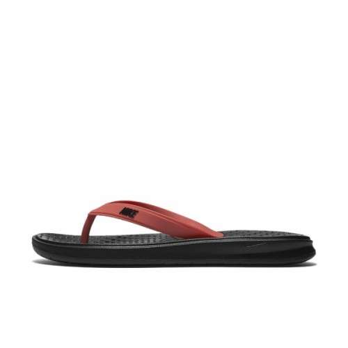 Original Mens NIKE Solay Thong Sandals Slides 882690 003 Black Track Red Size UK 9 (SA9)