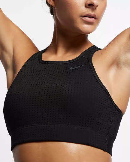 Original Womens NIKE Classic Cross Back Medium Support Sports Bra 903234 010 Size Large
