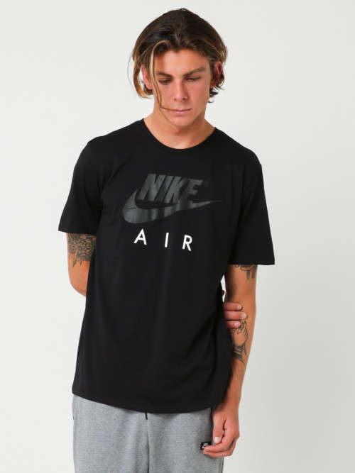 Original Mens Nike Sportswear AIR 3 Short Sleeve T-Shirt in Black 891426 027 Size XL