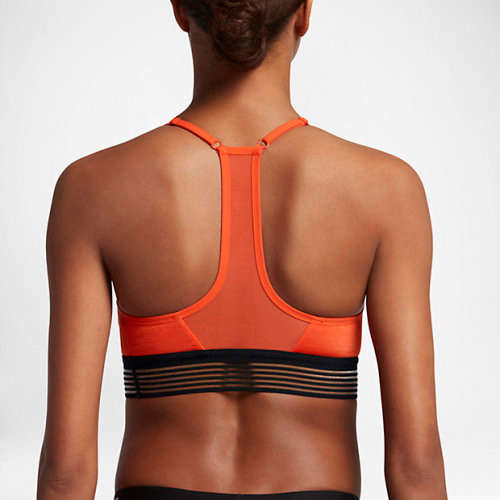 Original Womens NIKE Indy Cooling Sports Bra - Orange/black 832092 852 Size Large