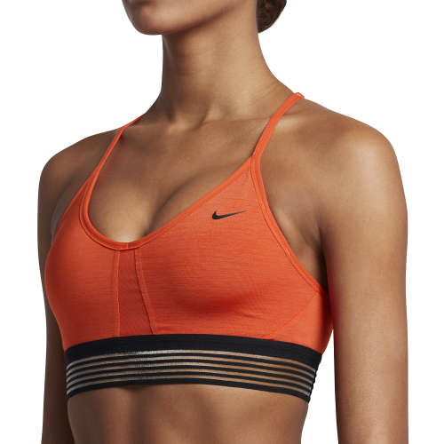 Original Womens NIKE Indy Cooling Sports Bra - Orange/black 832092 852 Size Large