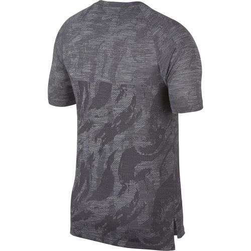 Original Mens Nike Medalist Gunsmoke Grey Short-Sleeve Running Top AA2214 036 Size Large