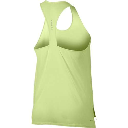Original Womens Nike Breathe Cool Running Tank Barely Volt 831782 701 Size Medium
